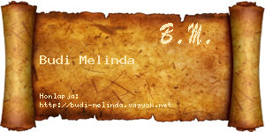 Budi Melinda névjegykártya