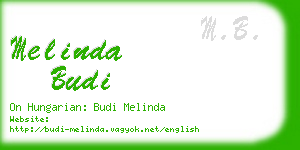 melinda budi business card